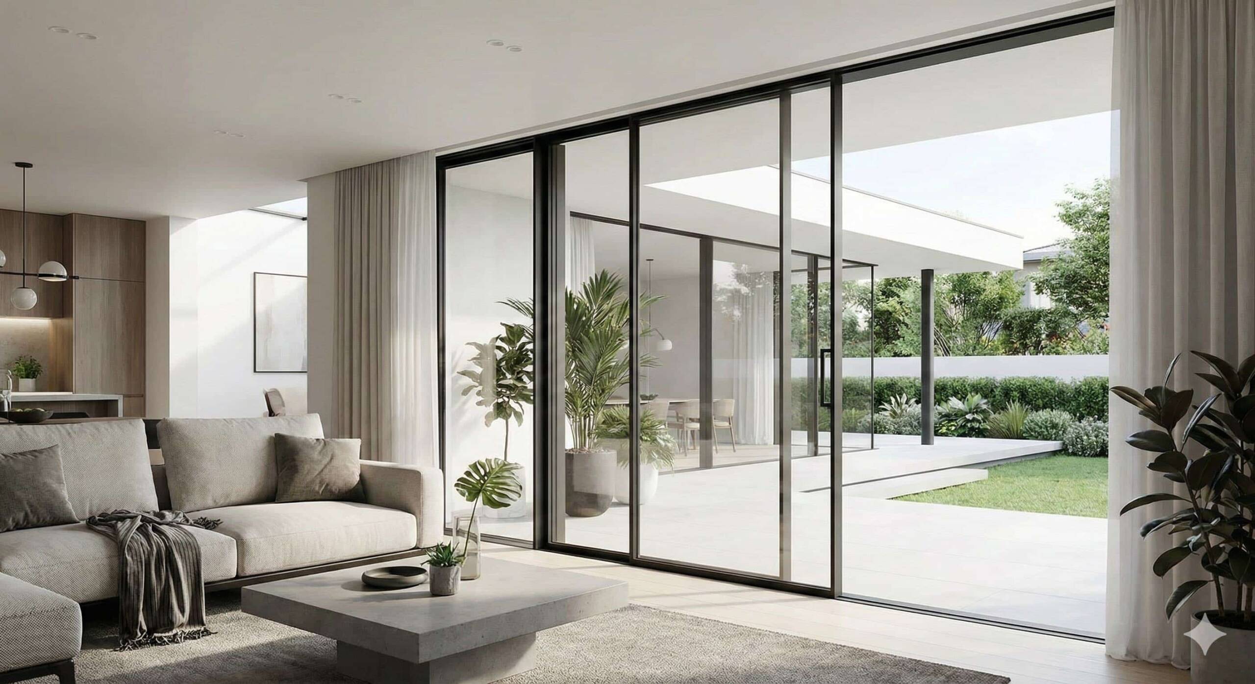 Screen solaire sans perçage et sur-mesure pour baie vitrée