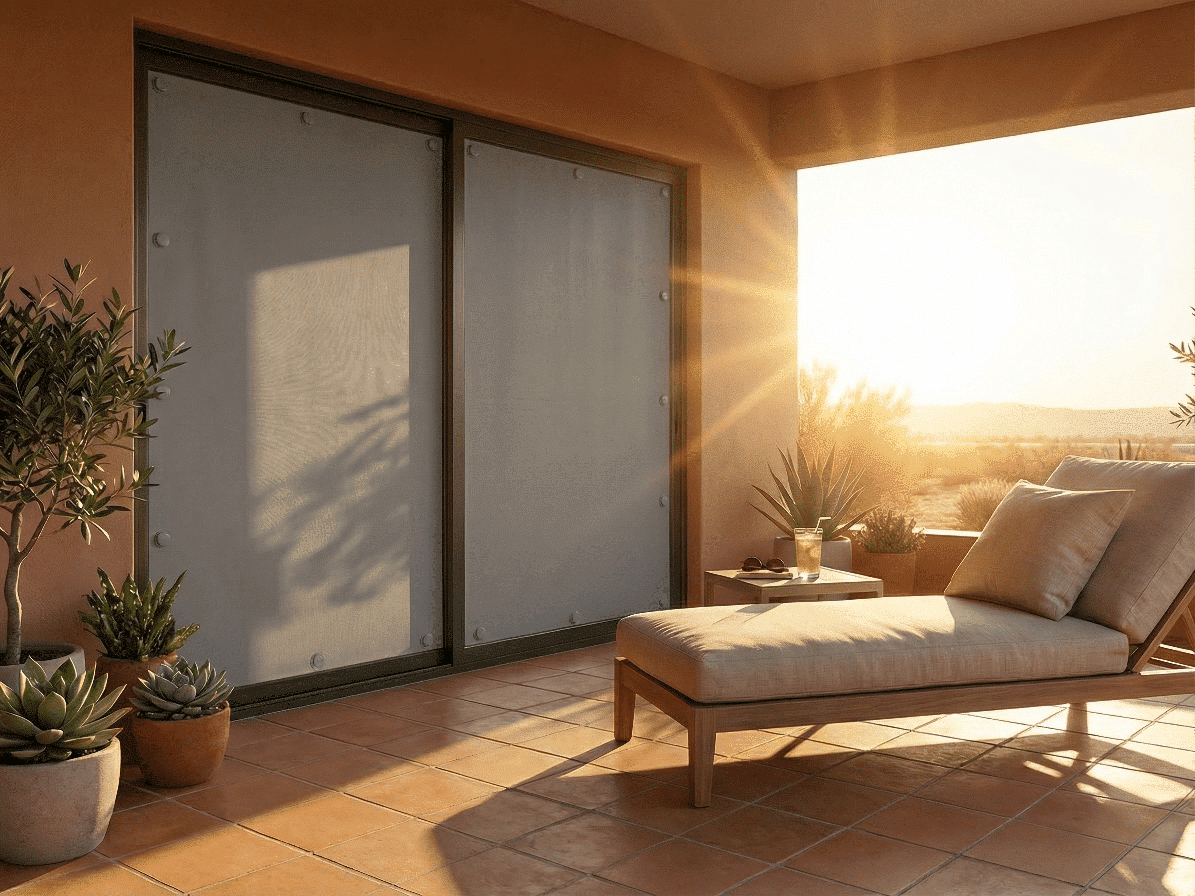 Screen solaire pour façades exposées Sud et Ouest.